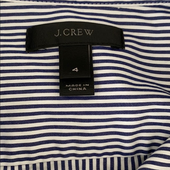 J Crew extra long button down striped shirt - Picture 3 of 4